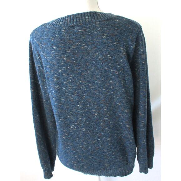 Croft & Barrow Women's Blue Long Sleeve Stretch V-Neck Sweater Size Large - Picture 5 of 10